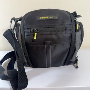 Denali Tech Camera Bag Padded Zippered Small Black Outer Yellow Interior